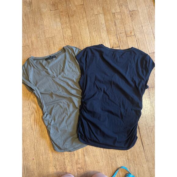 White House Black Market Two Ruched Side Tee Shirt Womens Medium - Picture 5 of 5